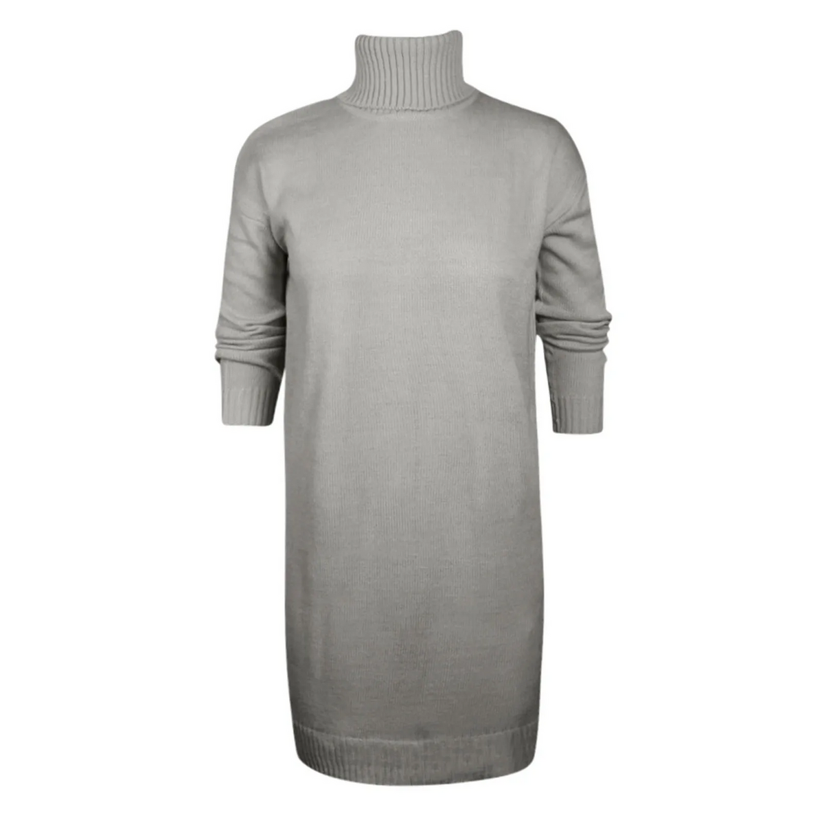 Hana | Knitted Roll Neck Long Sleeve Oversized Autumn Winter Tunic Mini Jumper Dress Women