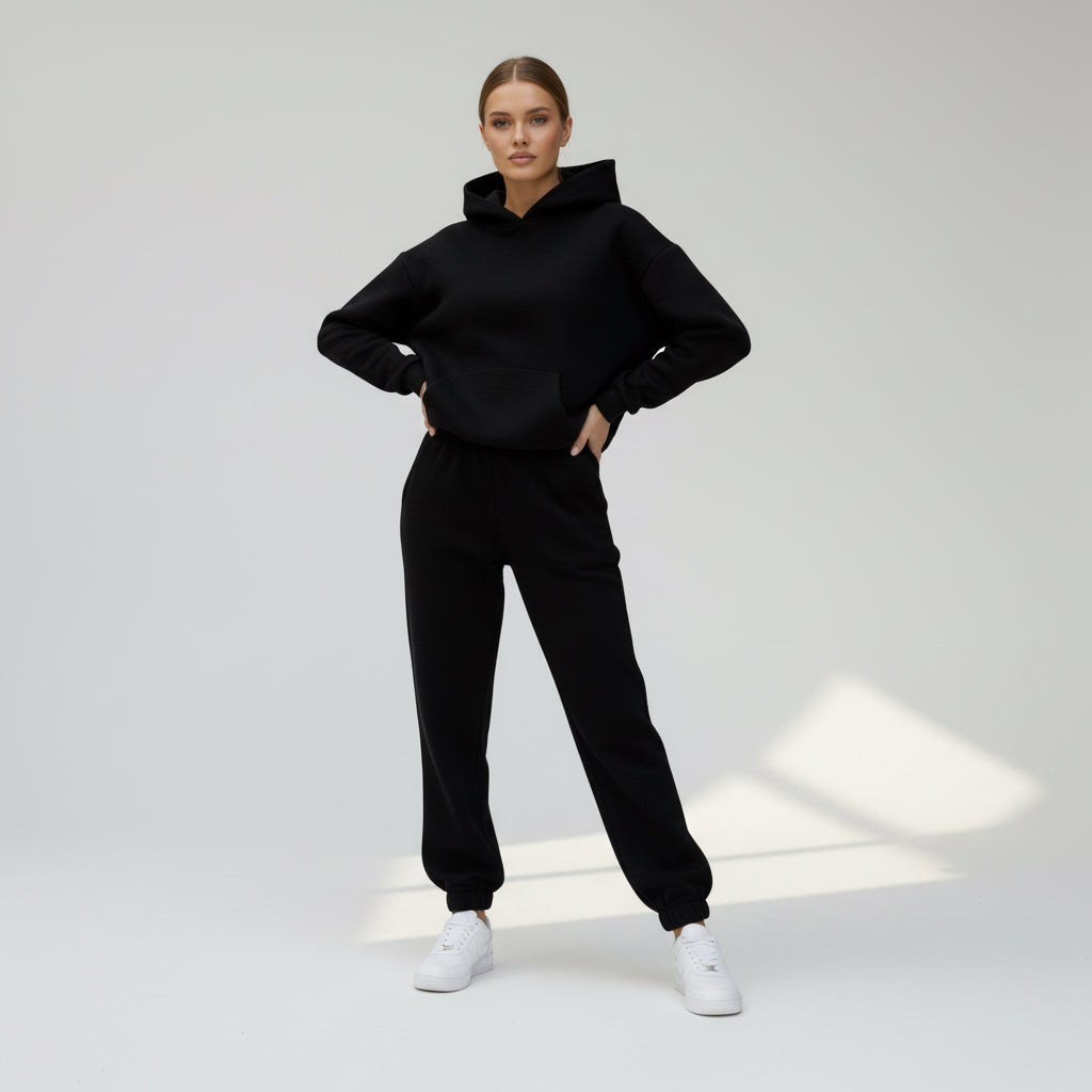 Della | Oversized Hoodie Long Sleeve Fleece Tracksuit Women