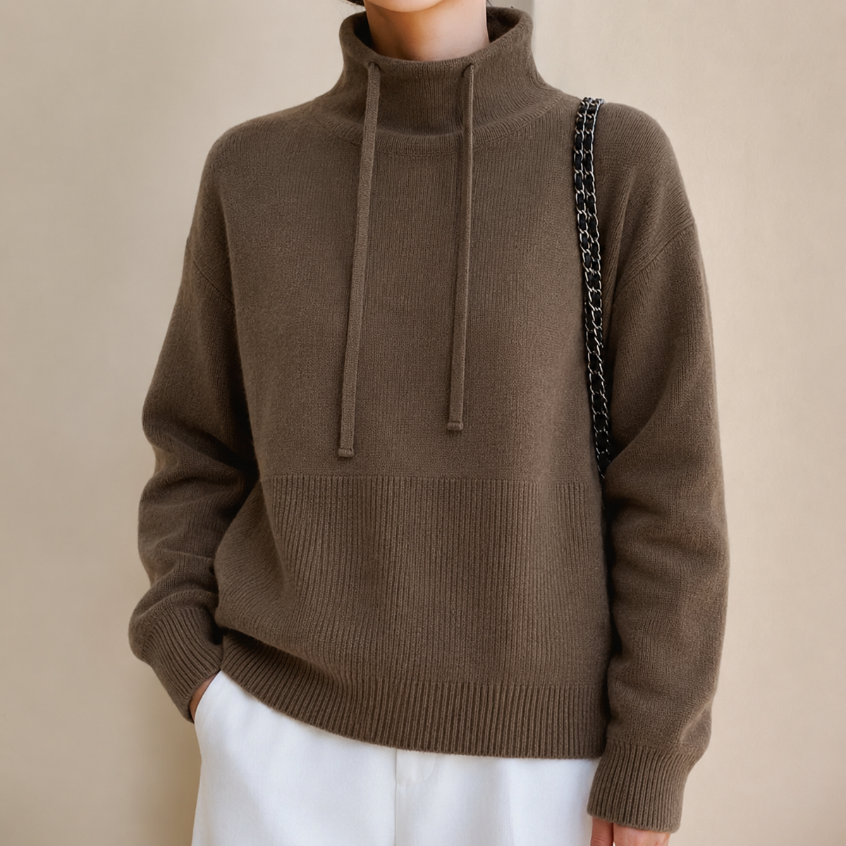 Oversized Hoodie Sweater with Drawstring