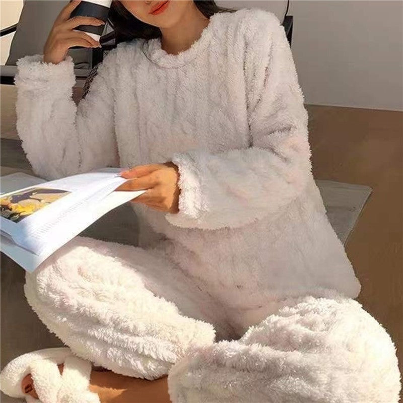 Jana | Fluffy Cable Knit Oversized Long Sleeve Winter Pyjamas Women