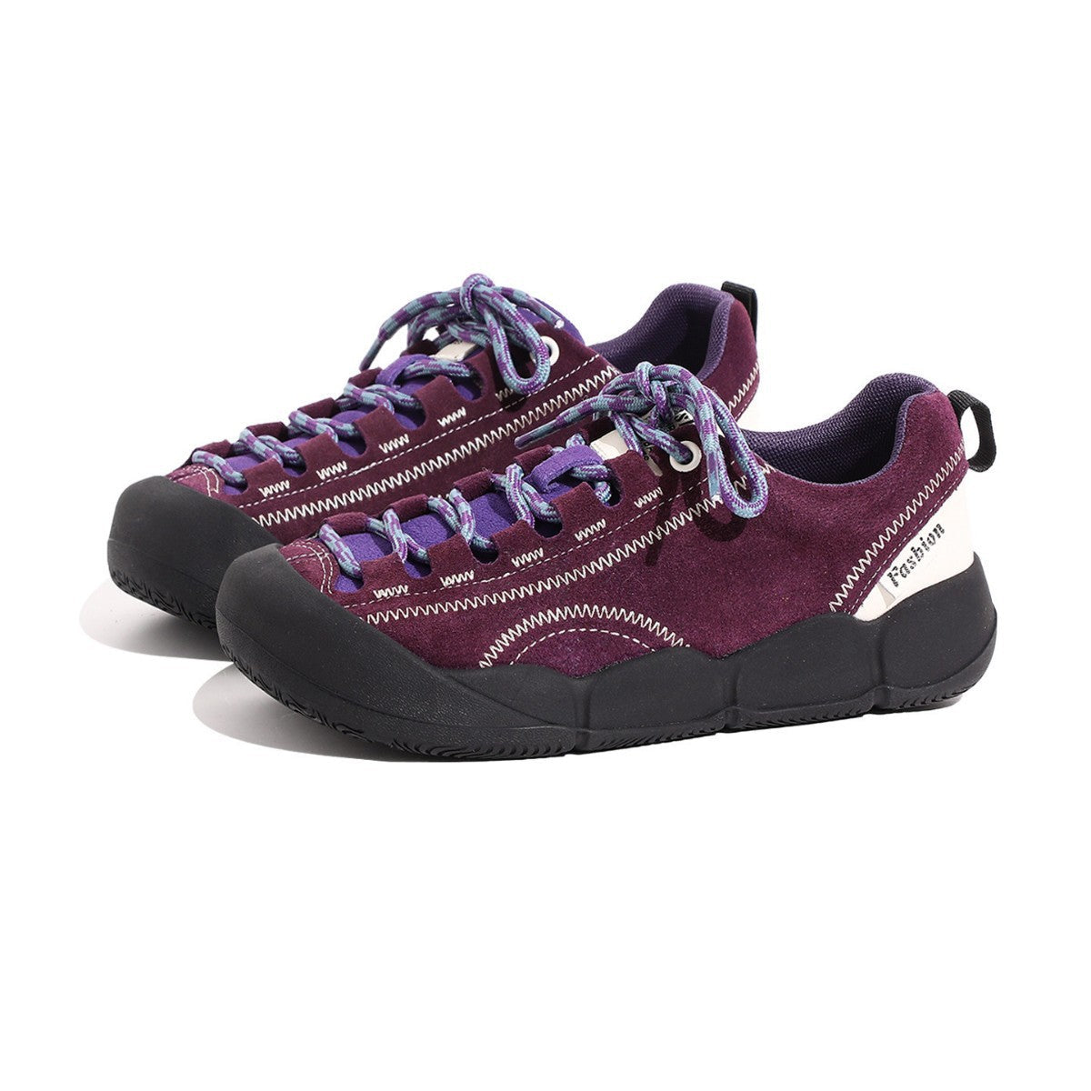 Lyla | Faux Suede Low Round Toe Chunky Autumn Flat Trainers Women