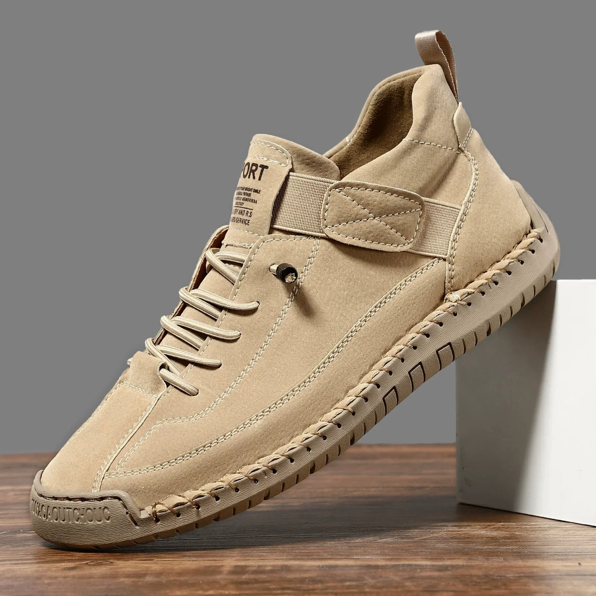 Skye | Faux Leather Round Toe Autumn Flat Ankle Trainers Women
