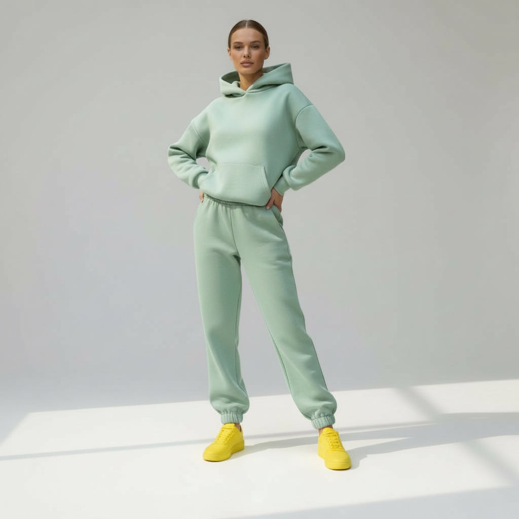 Della | Oversized Hoodie Long Sleeve Fleece Tracksuit Women