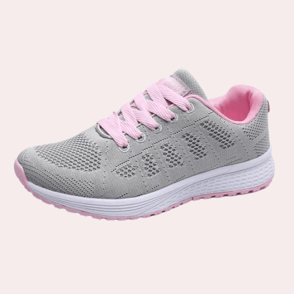 Flo | Knitted Low Top Flat Lace Up Closed Toe Round Toe Trainers Women