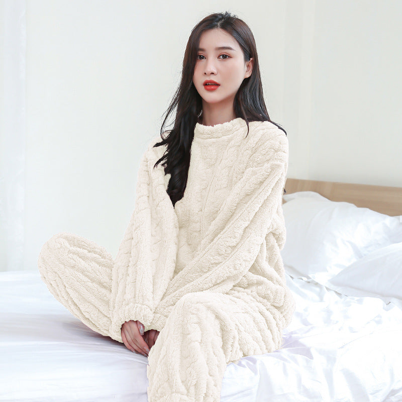 Zia | Cable Knit Fleece Oversized Long Sleeve Winter Pyjamas Women