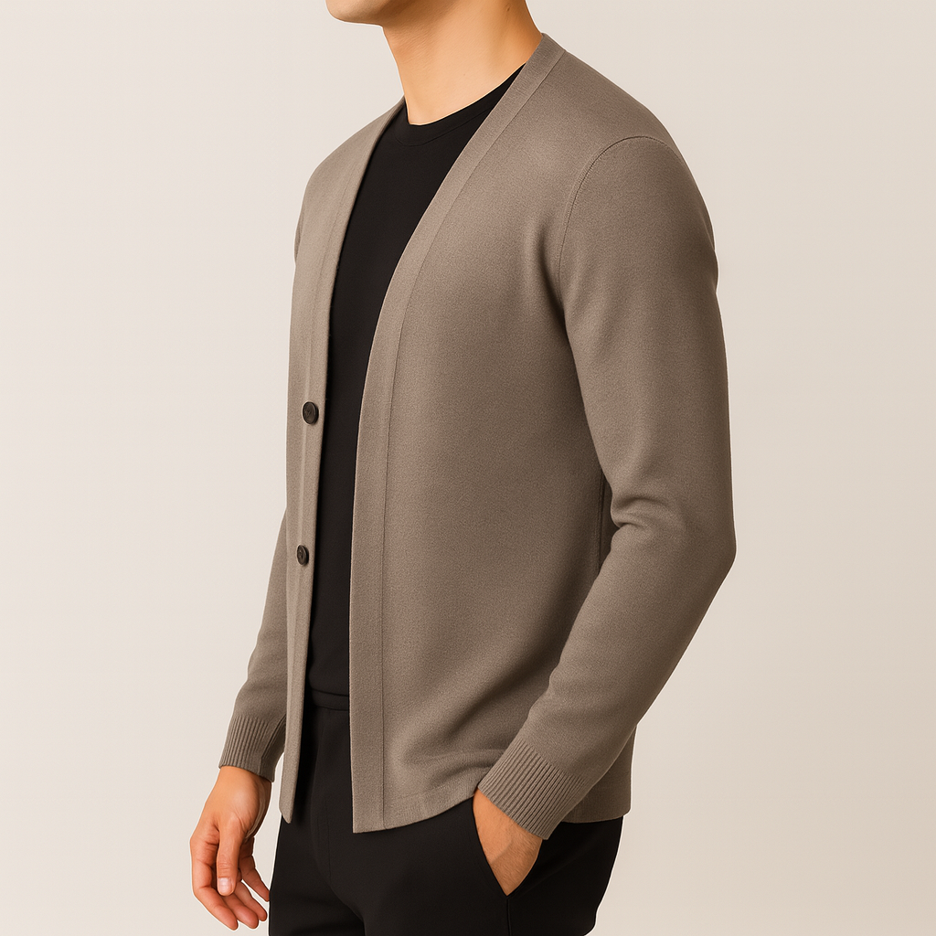 Men's Button-Up Cardigan in Fine Knit | Savoni