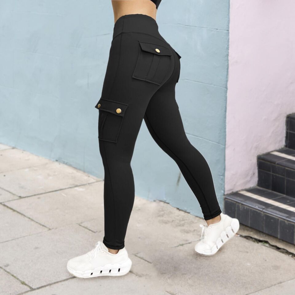 Liv | High Waisted Cargo Pocket Skinny Leggings Women