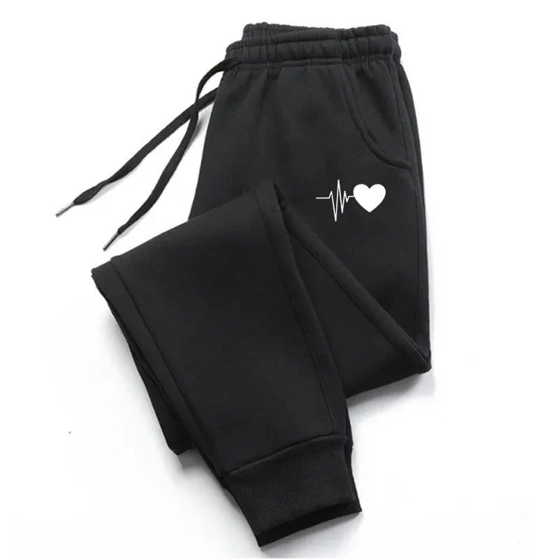 Lucia | Fleece Drawstring Elasticated Waist Side Pockets Cuffed Tapered Winter Joggers Women