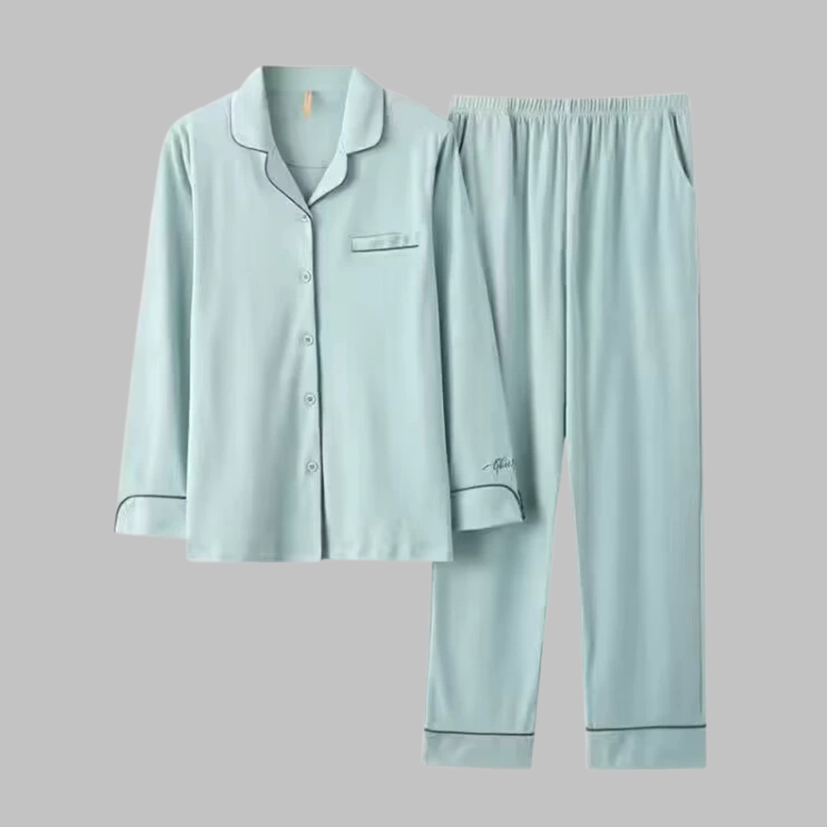 Carly | Jersey Button Up Long Sleeve Pockets Autumn Pyjamas Women