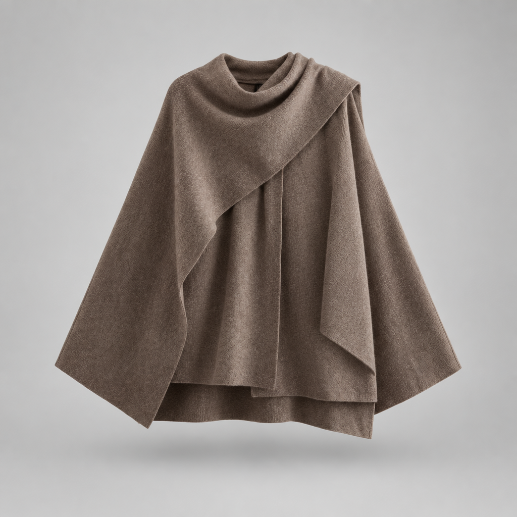 Della | Oversized Drop Shoulder Shawl Collar Long Sleeve Autumn Hip Length Jumper Women