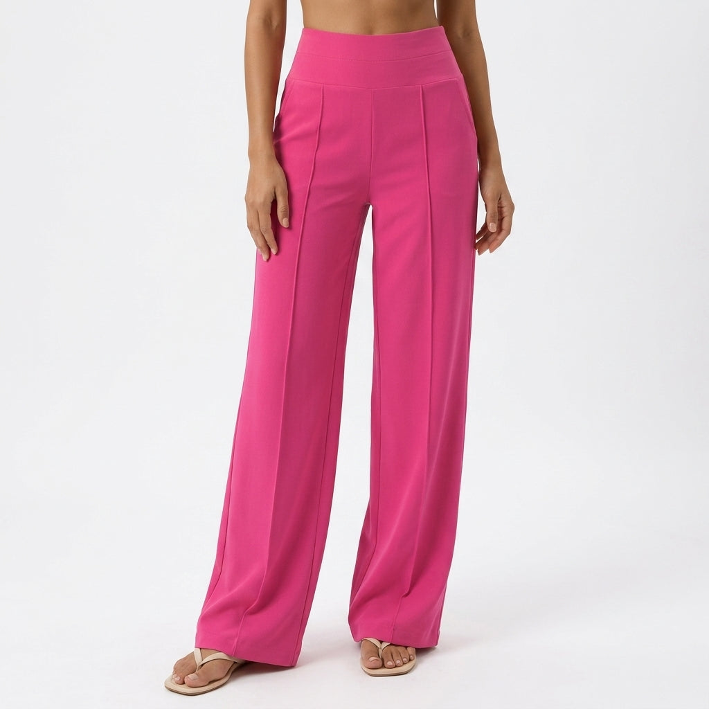 Aria | High Waisted Tailored Pleated Flowy Wide Leg Trousers Women