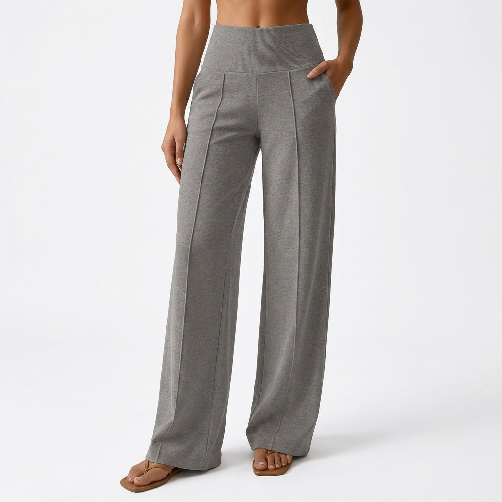 Aria | High Waisted Tailored Pleated Flowy Wide Leg Trousers Women