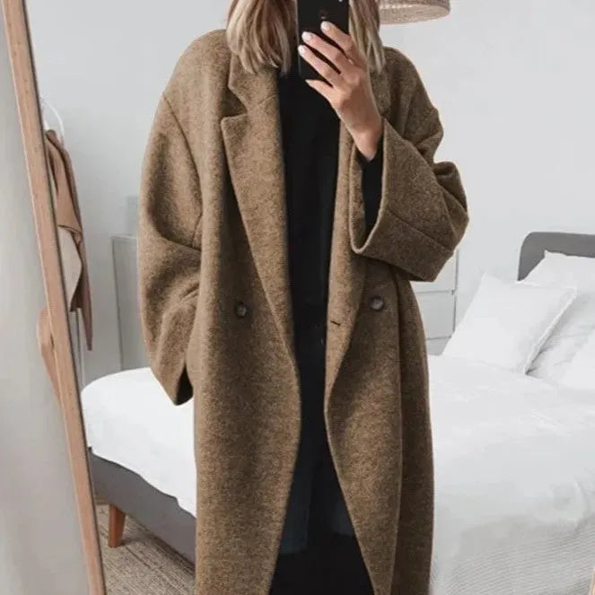 Lexie | Long Lapel Collared Smart Tailored Coat Women