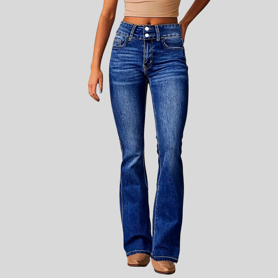 Sian | Mid Rise Autumn Slim Flare Jeans Women