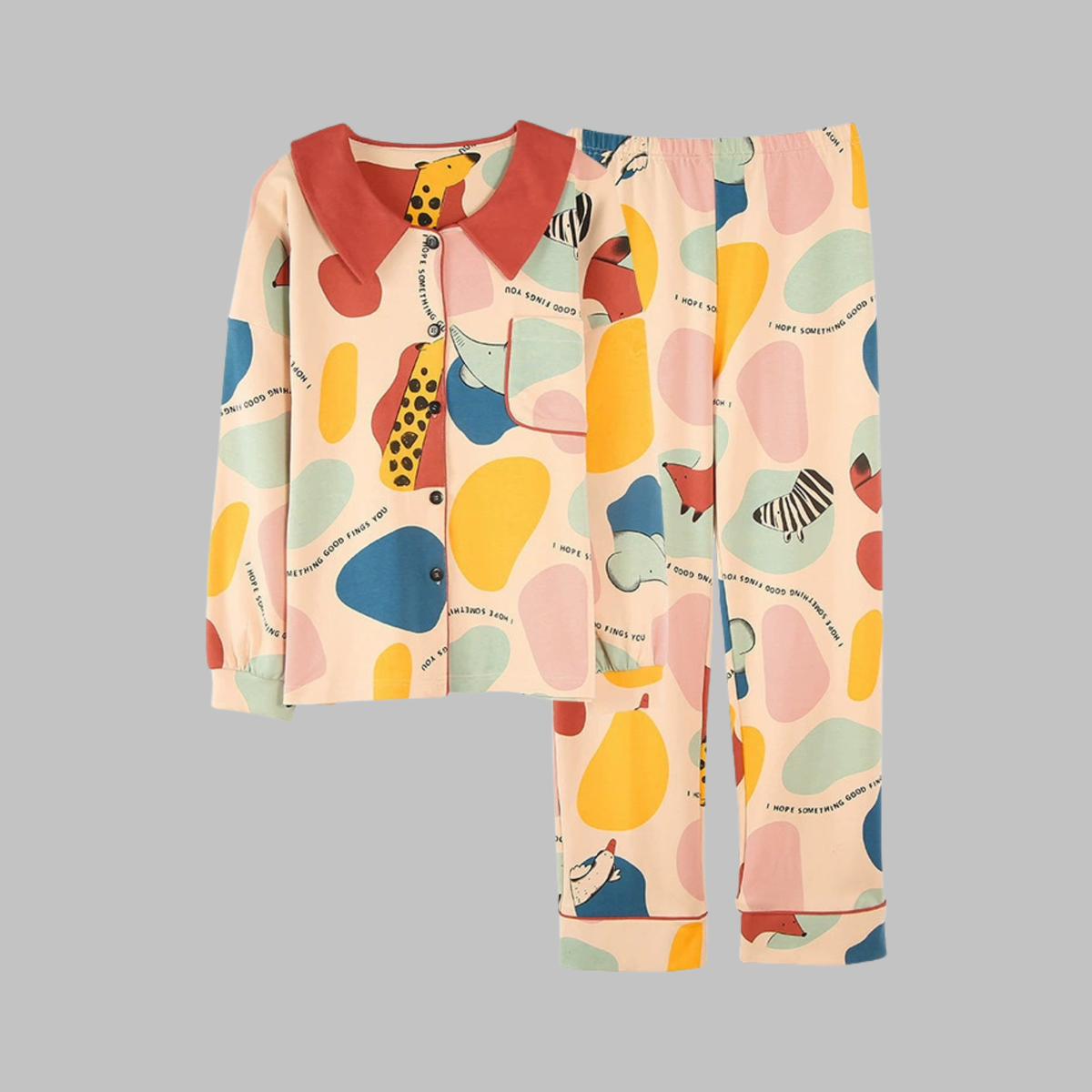 Carly | Jersey Button Up Long Sleeve Pockets Autumn Pyjamas Women
