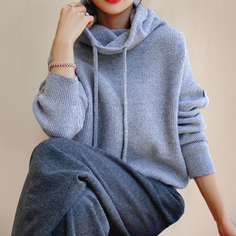 Oversized Hoodie Sweater with Drawstring