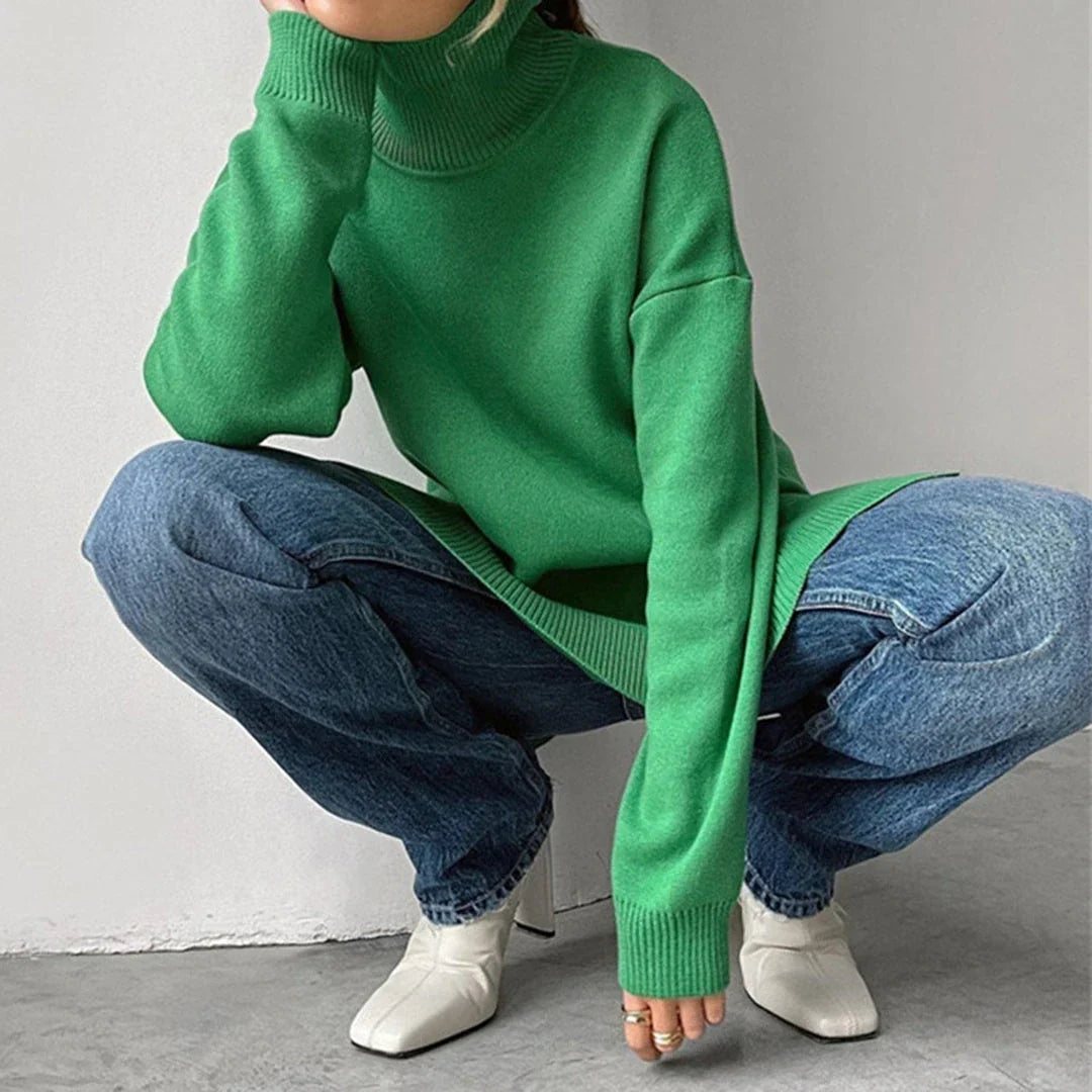 Callie | Oversized Longline Long Sleeve Turtleneck Autumn Winter Jumper Women