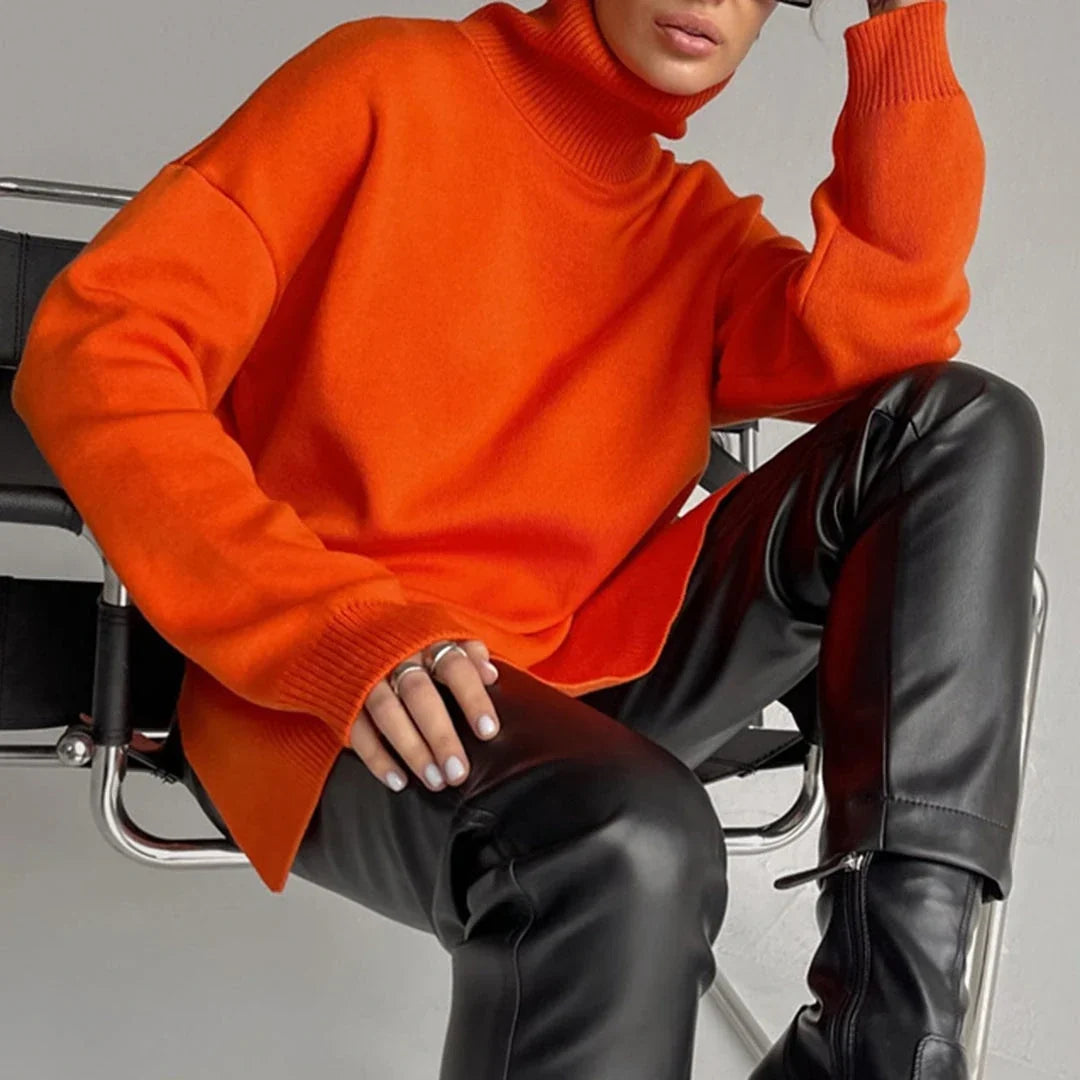 Callie | Oversized Longline Long Sleeve Turtleneck Autumn Winter Jumper Women
