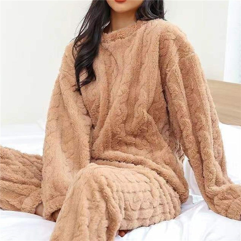 Jana | Fluffy Cable Knit Oversized Long Sleeve Winter Pyjamas Women