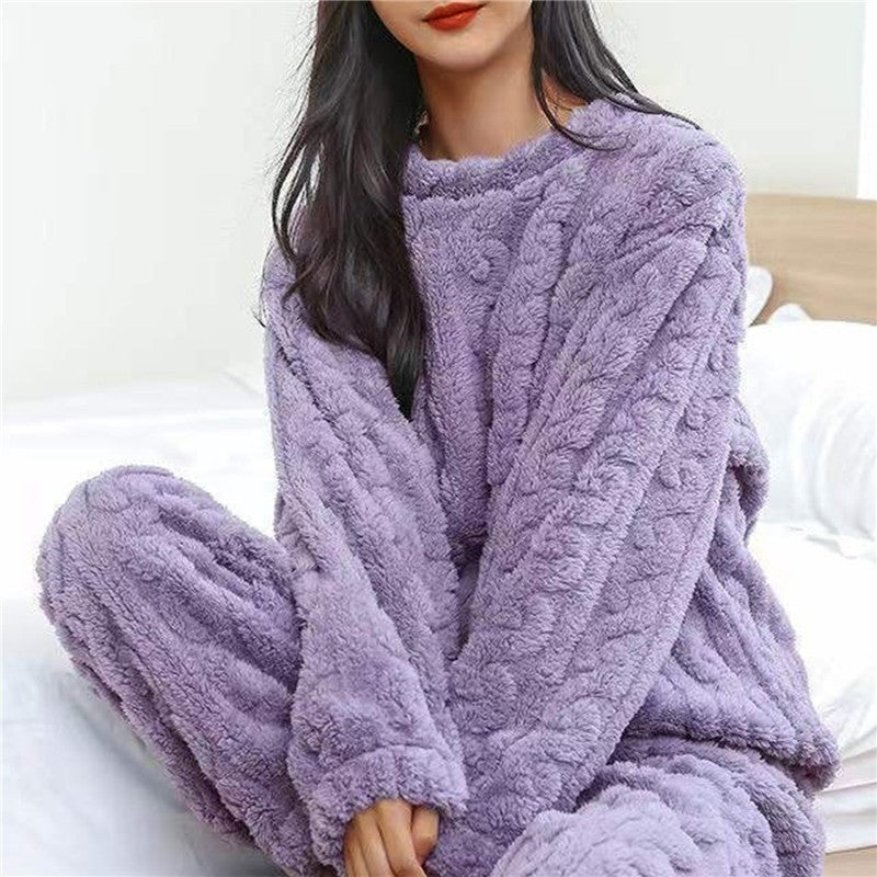 Jana | Fluffy Cable Knit Oversized Long Sleeve Winter Pyjamas Women