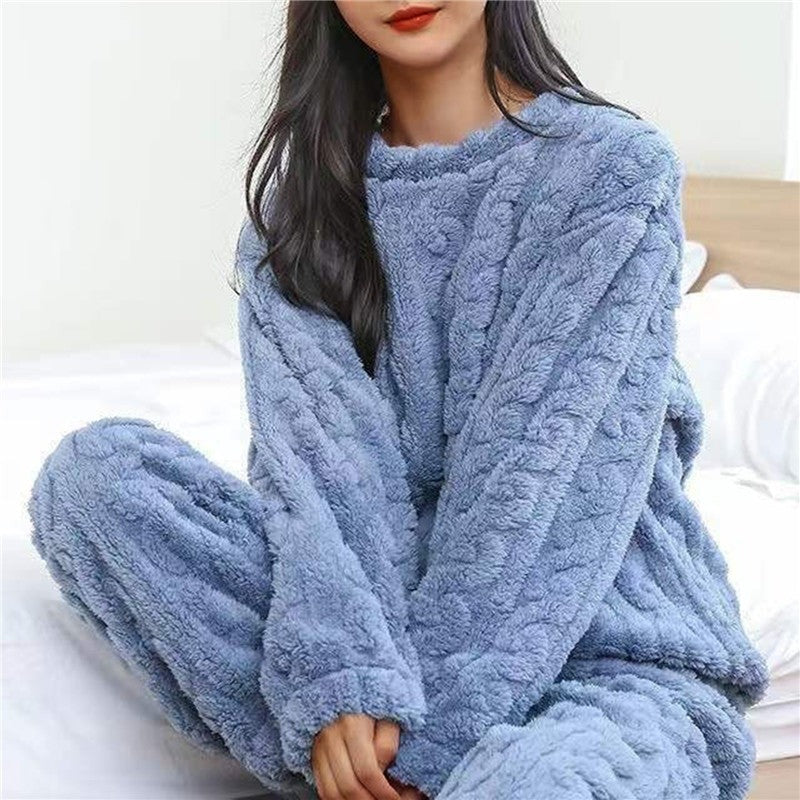 Jana | Fluffy Cable Knit Oversized Long Sleeve Winter Pyjamas Women