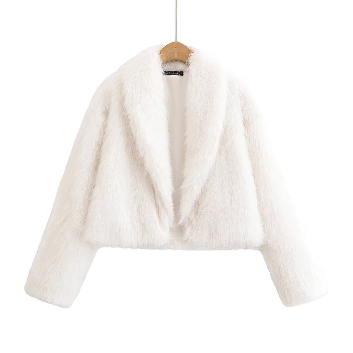 Nova | Faux Fur Fluffy Collar Oversized Cropped Winter Going Out Coat Women