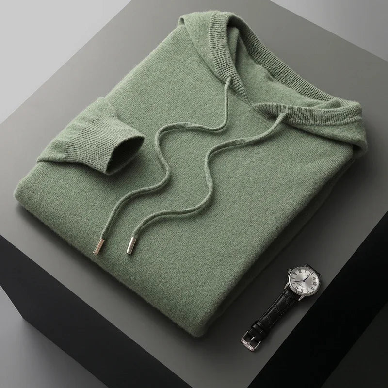 Men's Knitted Hoodie with Drawstring | Savoni