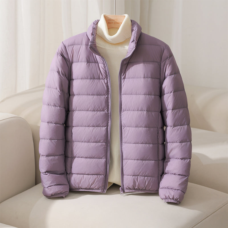 Vida | Winter Funnel Neck Zip Up Quilted Padded Puffer Jacket Women