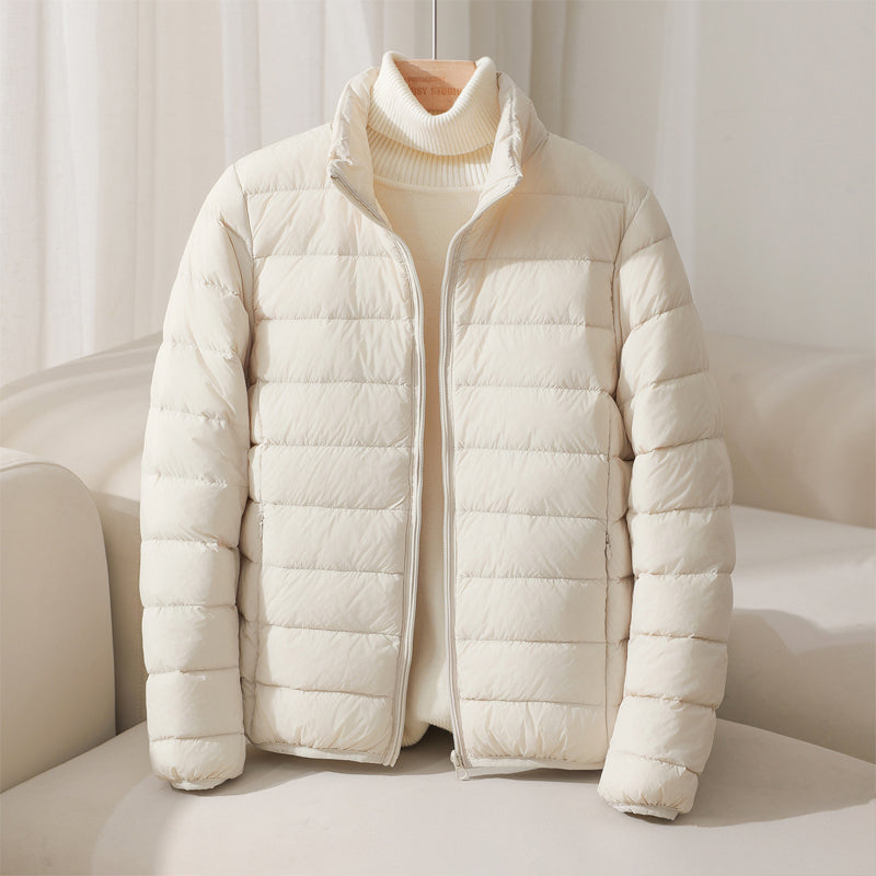 Vida | Winter Funnel Neck Zip Up Quilted Padded Puffer Jacket Women