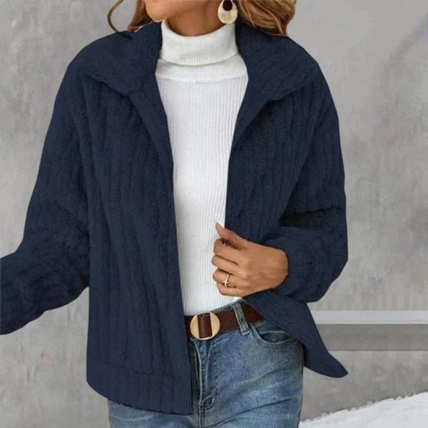 Carly | Winter Collared Full Zip Fluffy Faux Fur Fleece Jacket Women