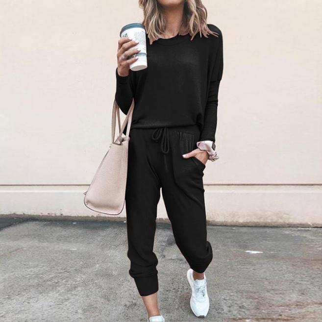 Libby | Knitted Loose Long Sleeve Tie Waist Oversized Tracksuit Women