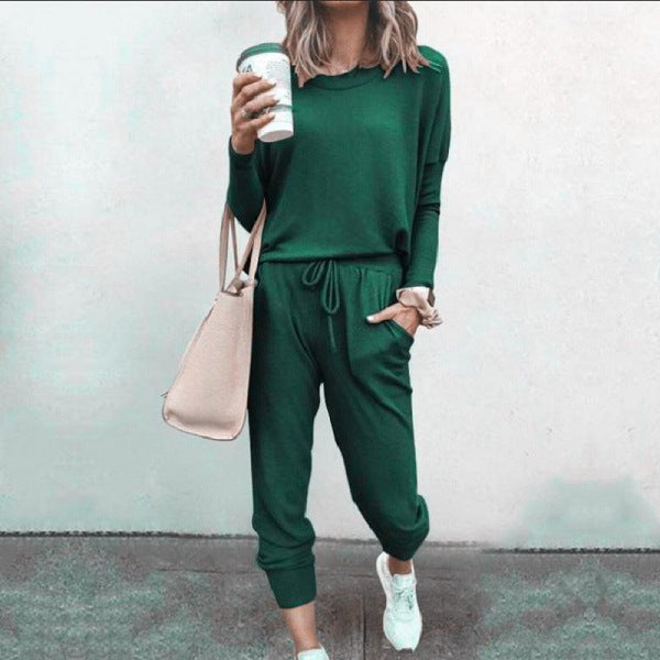 Libby | Knitted Loose Long Sleeve Tie Waist Oversized Tracksuit Women