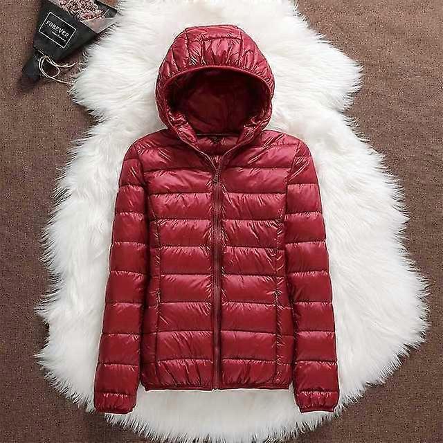 Enya | Winter Fitted Shiny Quilted Zip Up Hooded Padded Puffer Jacket Women