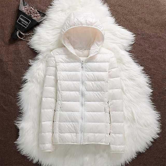 Enya | Winter Fitted Shiny Quilted Zip Up Hooded Padded Puffer Jacket Women