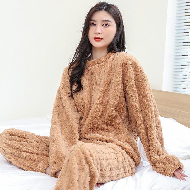 Zia | Cable Knit Fleece Oversized Long Sleeve Winter Pyjamas Women