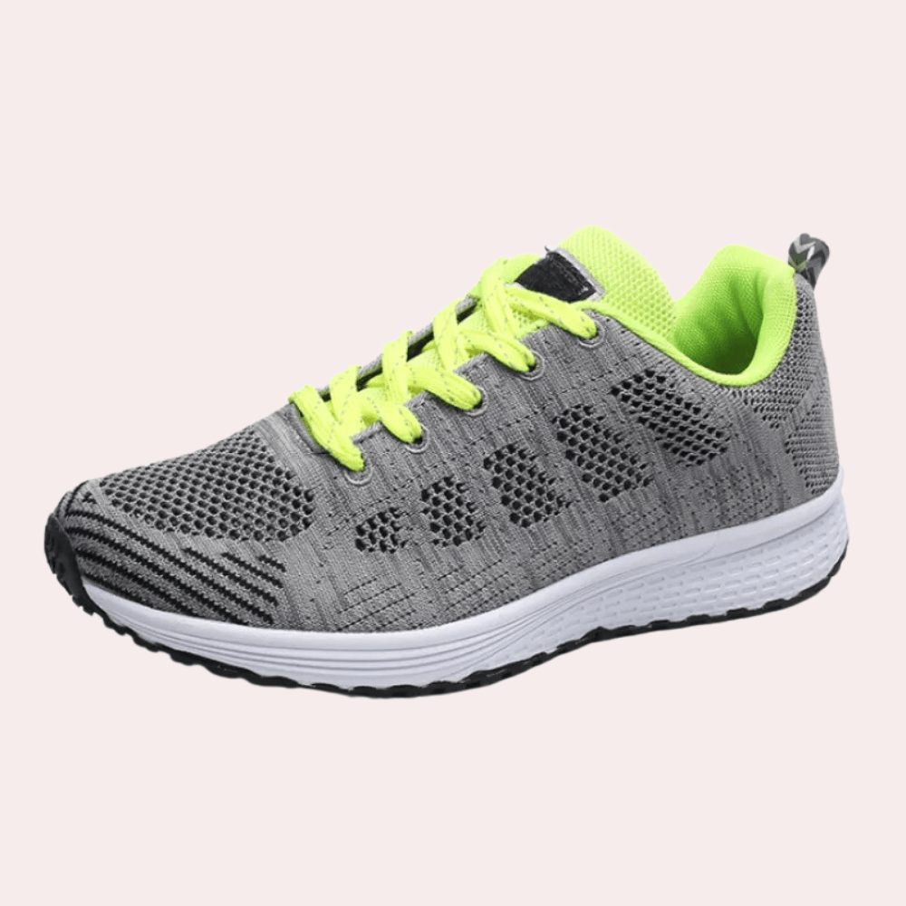 Flo | Knitted Low Top Flat Lace Up Closed Toe Round Toe Trainers Women