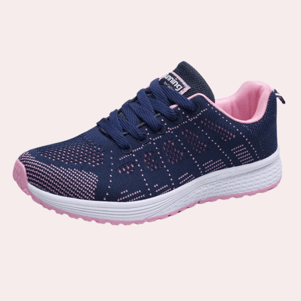 Flo | Knitted Low Top Flat Lace Up Closed Toe Round Toe Trainers Women