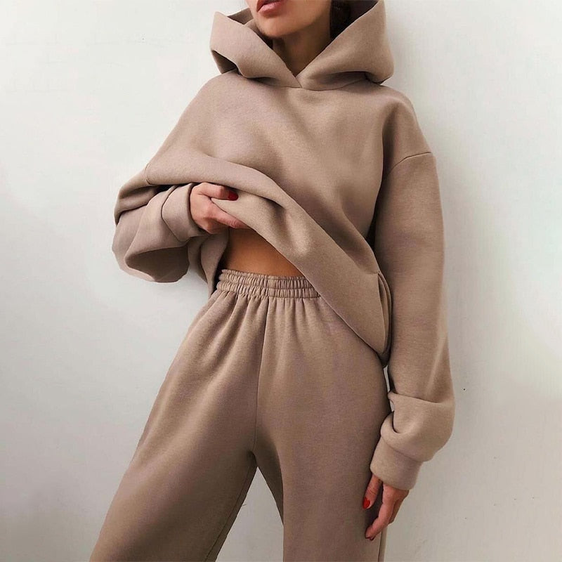Juno | Winter Oversized Hoodie Long Sleeve Fleece Tracksuit Women