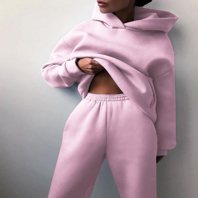 Juno | Winter Oversized Hoodie Long Sleeve Fleece Tracksuit Women