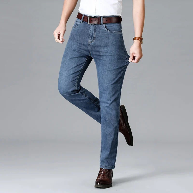 Men's Slim Fit Denim Jeans with Mid Rise | Harrison