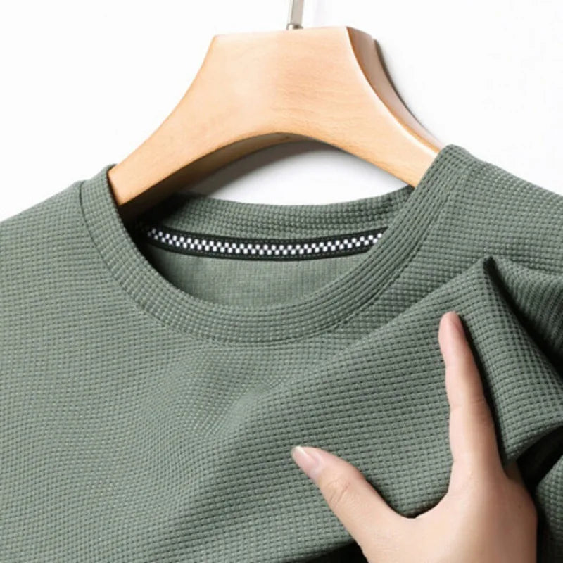 Men's Waffle Knit T-Shirt with Crew Neck | Mason