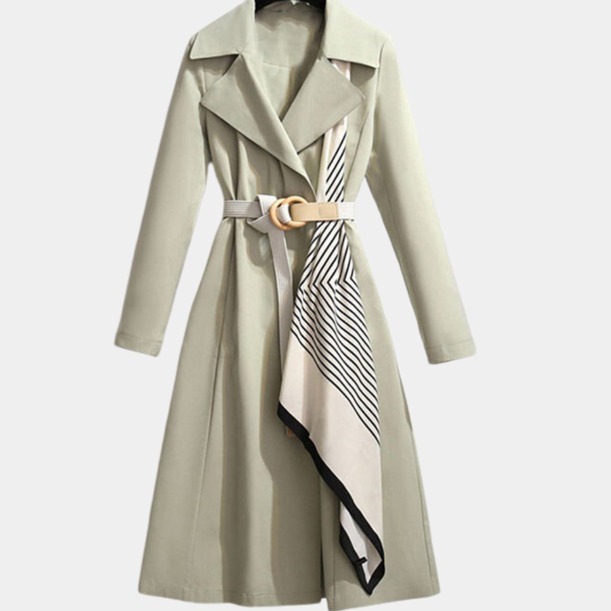 Ava | Long A Line Flare Lapel Collared Autumn Smart Tailored Coat Women