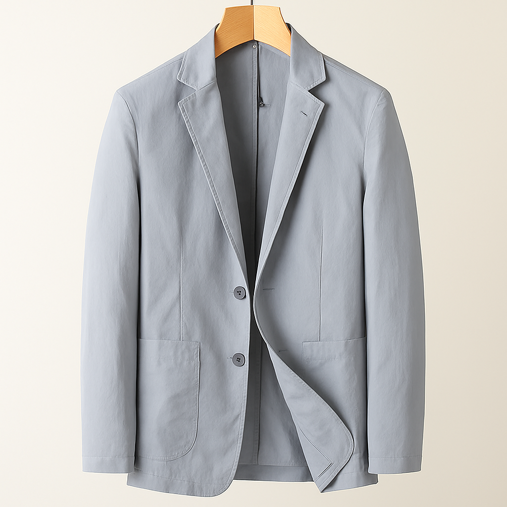 Men's Lightweight Blazer with Notch Lapel | Savoni - Gray