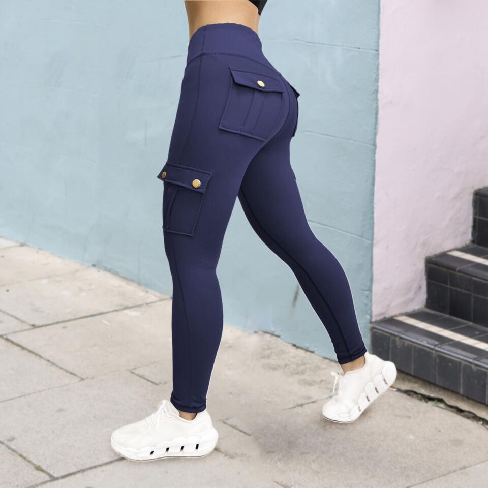 Liv | High Waisted Cargo Pocket Skinny Leggings Women