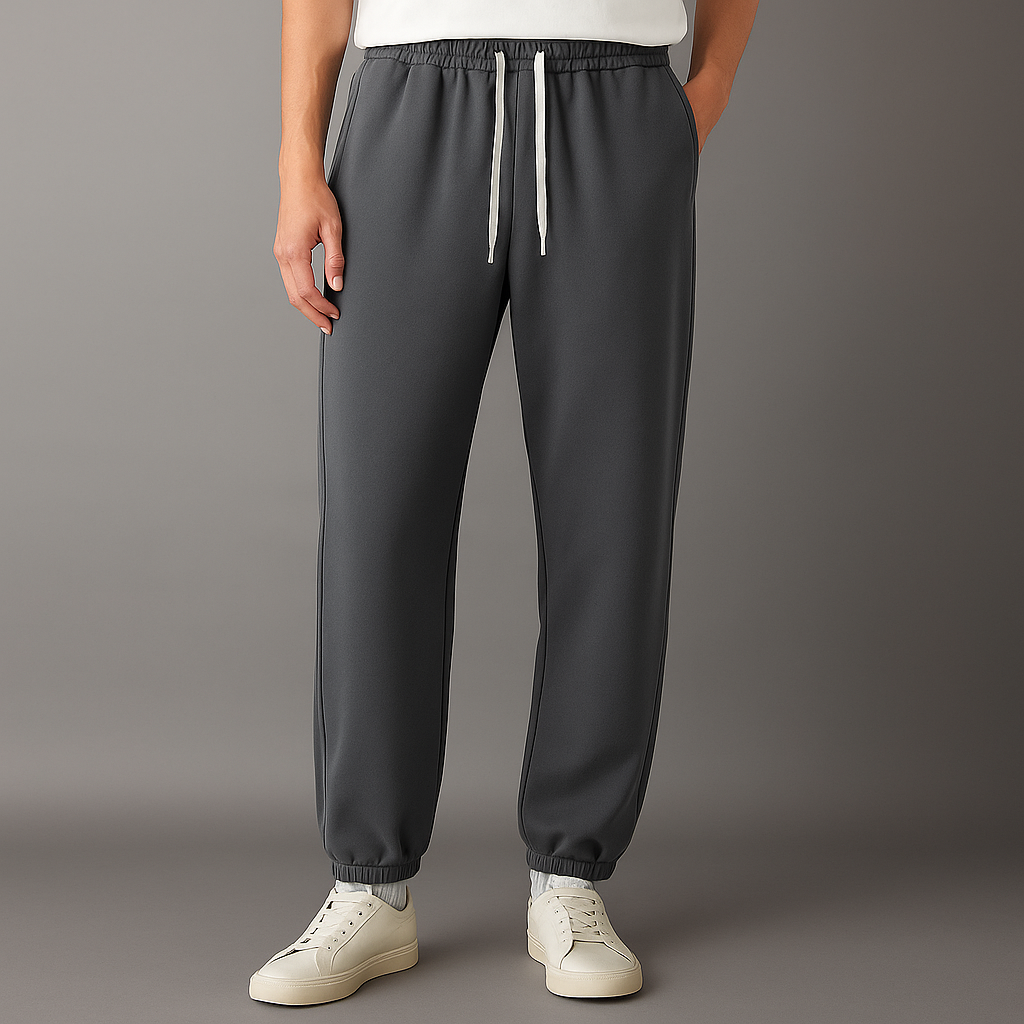 Tapered Joggers with Drawstring Waist - Gray | SoleVair