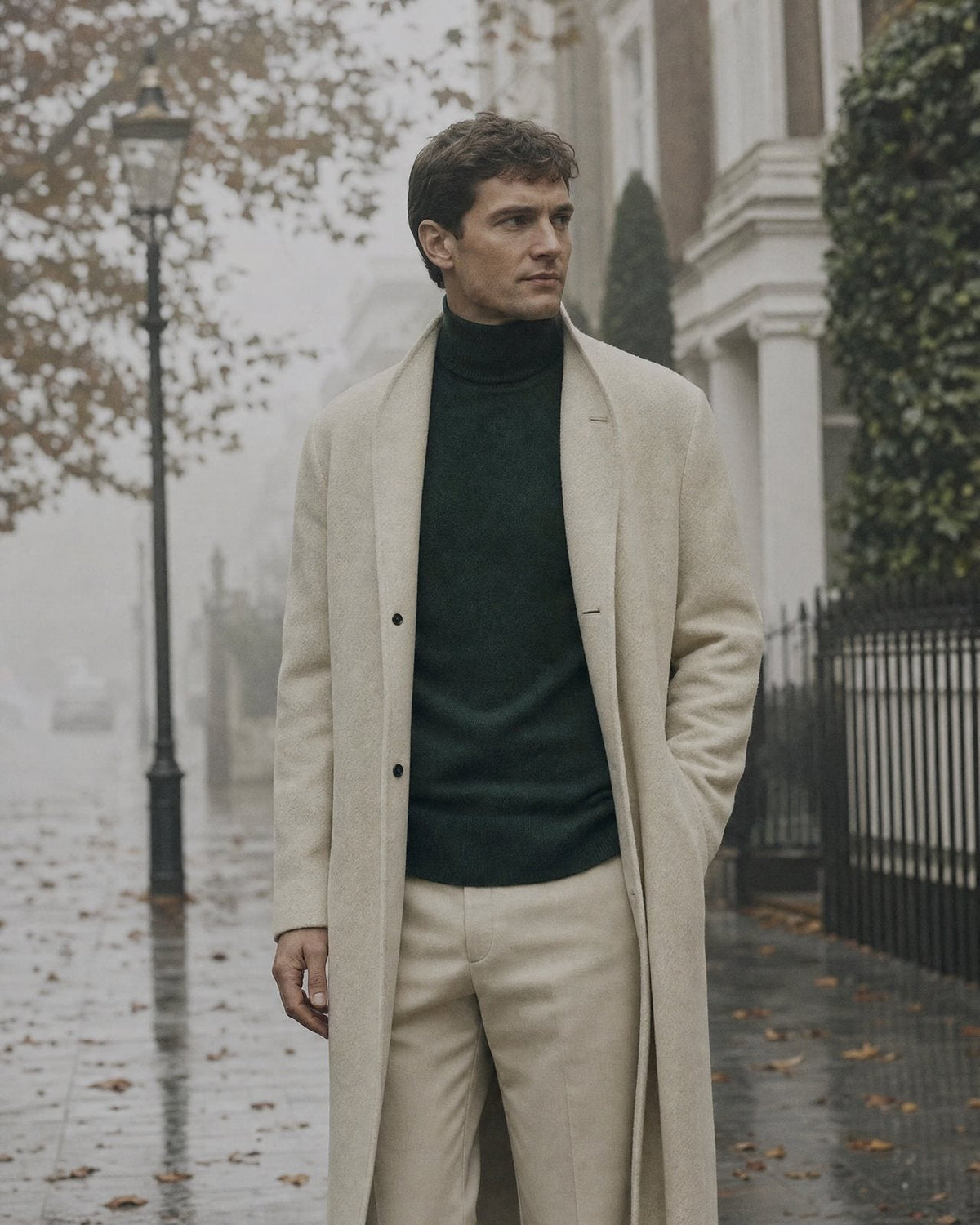 SoleVair editorial campaign - autumn morning on a London street, portrait