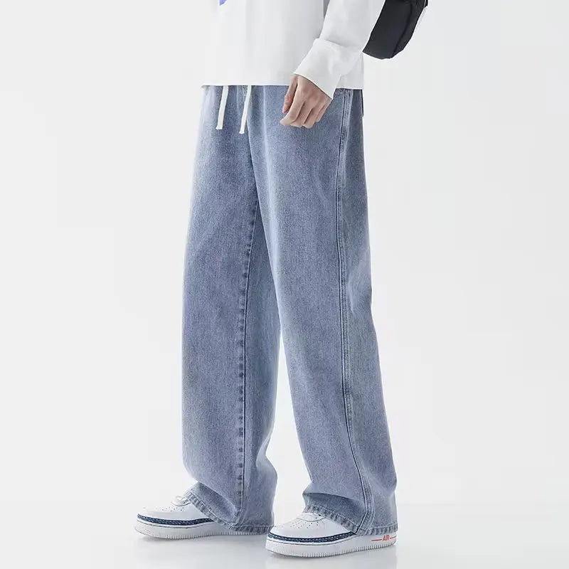 Relaxed Fit Denim Jeans with Pockets - Light Blue | SoleVair