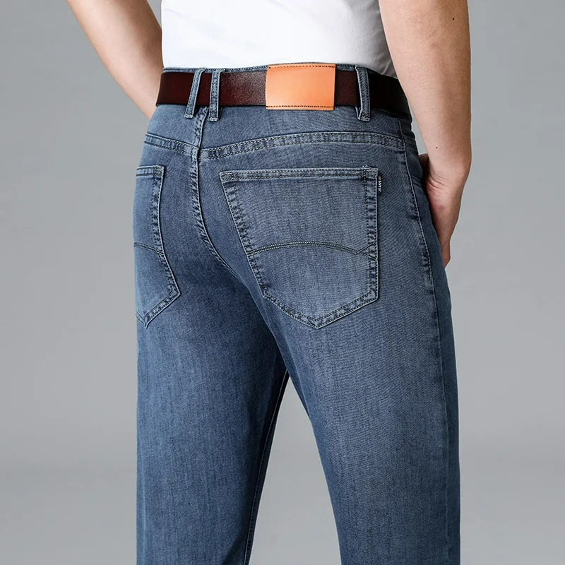 Slim Fit Denim Jeans with Mid Rise - Classic Denim | SoleVair