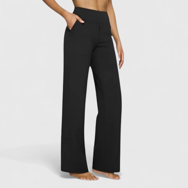 Lydia | High Waisted Tailored Loose Fitted Pockets Wide Leg Trousers Women