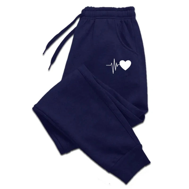 Lucia | Fleece Drawstring Elasticated Waist Side Pockets Cuffed Tapered Winter Joggers Women